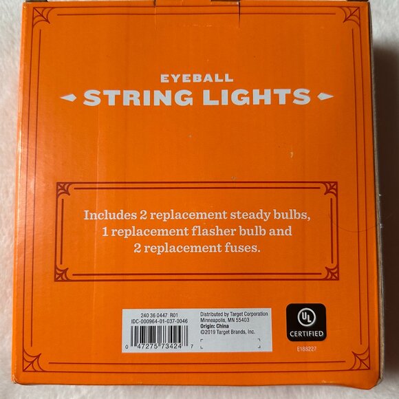 Hyde & Eek 20 CREEPY EYEBALLS String Lights Halloween NEW IN BOX Target 2019 - Picture 2 of 2